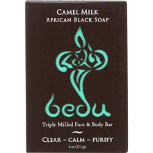Load image into Gallery viewer, BEDU: African Black Camel Milk Soap, 4 oz