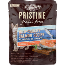 Load image into Gallery viewer, CASTOR &amp; POLLUX: Pristine Grain Free Wild-Caught Salmon Recipe Morsels In Gravy 3 Oz