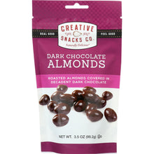 Load image into Gallery viewer, CREATIVE SNACK: Dark Chocolate Almonds, 3.5 oz