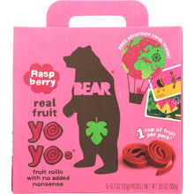 Load image into Gallery viewer, BEAR YOYO: Raspberry Fruit Rolls 3.5 Oz
