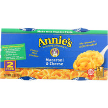 Load image into Gallery viewer, ANNIES HOMEGROWN: Mac and Cheese Micro Cups Pack of 2, 4.02 oz