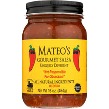 Load image into Gallery viewer, MATEO'S: Gourmet Salsa Medium, 16 Oz