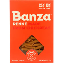 Load image into Gallery viewer, BANZA: Penne Chickpea Pasta, 8 oz