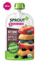 Load image into Gallery viewer, SPROUT: Organic Baby Food Stage 2 Butternut Blueberry Apple with Beans, 3.5 oz