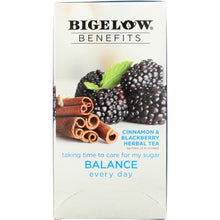 Load image into Gallery viewer, BIGELOW: Benefits Cinnamon and Blackberry Herbal Tea 18 Bags, 1.39 oz