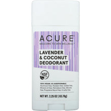 Load image into Gallery viewer, ACURE: Deodorant Lavender &amp; Coconut, 2.2 oz