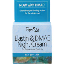 Load image into Gallery viewer, REVIVA LABS: Elastin &amp; DMAE Night Cream, 1.5 oz