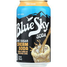Load image into Gallery viewer, BLUE SKY: Cane Sugar Cream Soda 6-12oz, 72 oz