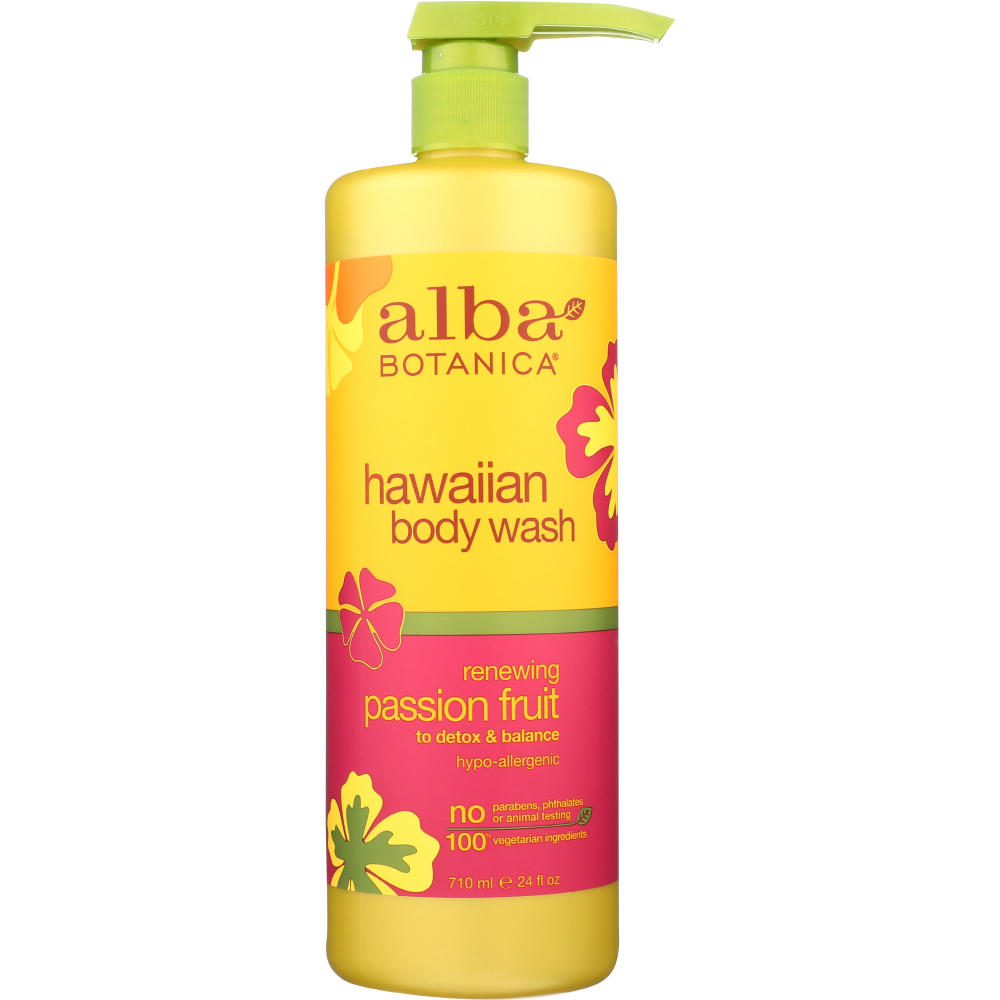 ALBA BOTANICA: Hawaiian Body Wash Passion Fruit, 24 oz