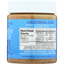 Load image into Gallery viewer, JULIES REAL: Cinnamon Vanilla Cashew Butter, 9 oz