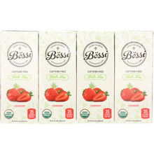 Load image into Gallery viewer, BOSSI: Caffeine Free Organic Kids Tea Strawberry 8 x 6.75 fl oz, 54 fl oz