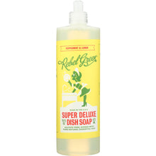Load image into Gallery viewer, REBEL GREEN: Dish Soap Peppermint Lemon, 16 oz
