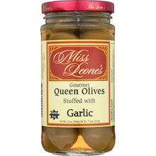 Load image into Gallery viewer, MISS LEONES: Olives Garlic Stuffed, Dr Wt. 7.5 oz