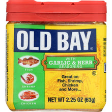 Load image into Gallery viewer, OLD BAY: Seasonings Garlic &amp; Herb, 2.25 oz