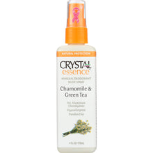 Load image into Gallery viewer, CRYSTAL BODY DEODORANT: Deodorant Spray Chamomile &amp; Green Tea, 4 oz