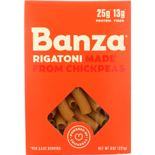 Load image into Gallery viewer, BANZA: Rigatoni Chickpea Pasta, 8 oz