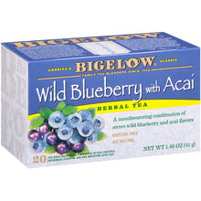 Load image into Gallery viewer, BIGELOW: Wild Blueberry with Acai Herbal Tea 20 Bags, 1.46 oz