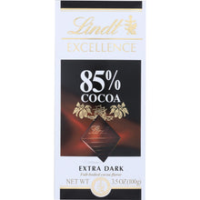 Load image into Gallery viewer, LINDT: Excellence 85% Cocoa Extra Dark Chocolate, 3.5 oz