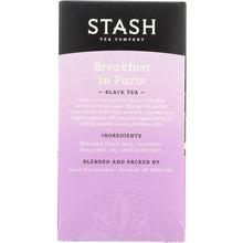 Load image into Gallery viewer, STASH TEA: Breakfast In Paris Black Tea, 18 bg