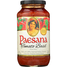 Load image into Gallery viewer, PAESANA: Tomato &amp; Basil Pasta Sauce, 25 oz