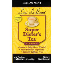 Load image into Gallery viewer, LACI LE BEAU: Super Dieter's Lemon Mint Tea 15 Tea Bags, 1.32 oz