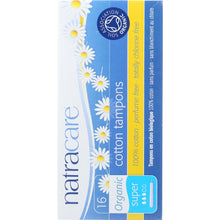 Load image into Gallery viewer, NATRACARE: Organic Cotton Tampons Super with Applicator, 16 Tampons