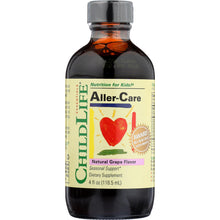 Load image into Gallery viewer, CHILDLIFE ESSENTIALS: Aller-Care Natural Grape Flavor, 4 oz