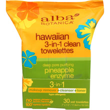 Load image into Gallery viewer, ALBA BOTANICA: Hawaiian 3-in-1 Clean Towelettes, 30 count