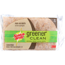 Load image into Gallery viewer, SCOTCH BRITE: Sponge Non Scratch Natural 3, 3 pk