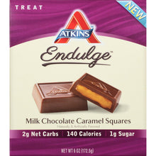 Load image into Gallery viewer, ATKINS NUTRITIONAL: Milk Chocolate Caramel Squares, 6 oz