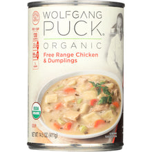 Load image into Gallery viewer, WOLFGANG PUCK: Organic Chicken &amp; Dumplings Soup, 14.5 oz