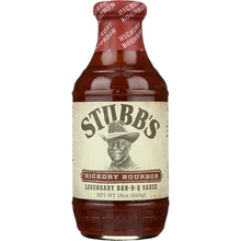 Load image into Gallery viewer, STUBB'S: All-Natural Bar-B-Q Sauce Hickory Bourbon, 18 oz