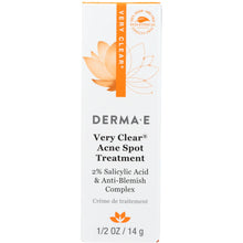 Load image into Gallery viewer, DERMA E: Very Clear Spot Treatment Anti-Blemish Complex, .5 oz