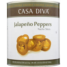 Load image into Gallery viewer, CASA DIVA: Jalapeno Pepper Sliced, 105 oz