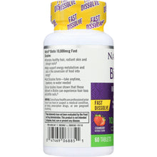 Load image into Gallery viewer, NATROL: Biotin Fast Dissolve Natural Strawberry Flavor 10,000 mcg, 60 Tablets