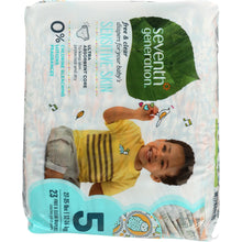Load image into Gallery viewer, SEVENTH GENERATION: Baby Free &amp; Clear Diapers Size 5 27 Plus Pounds, 23 pc