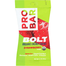 Load image into Gallery viewer, PROBAR: Bolt Organic Energy Chew Strawberry, 2.1 oz