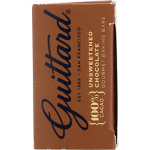 Load image into Gallery viewer, GUITTARD: Unsweetened Chocolate Gourmet Baking Bars, 6 oz