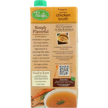 Load image into Gallery viewer, PACIFIC FOODS: Organic Chicken Broth Free Range, 32 oz